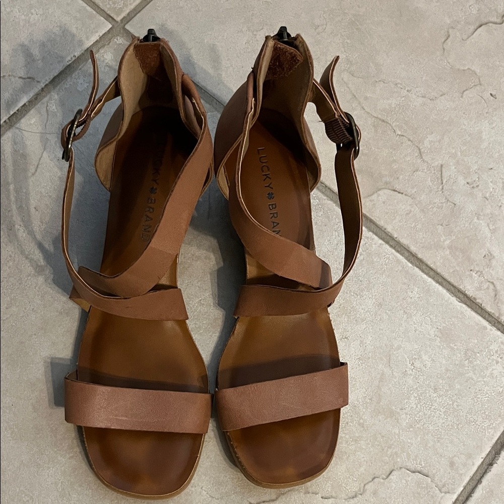 Lucky Brand Caisby Women's Brown Strappy Sandals